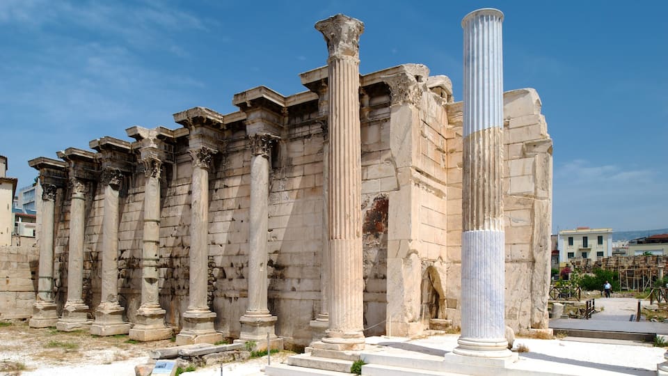 Athens showing heritage elements, heritage architecture and a ruin