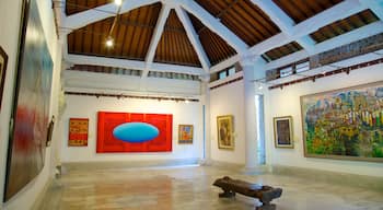 Agung Rai Museum of Art featuring interior views and art