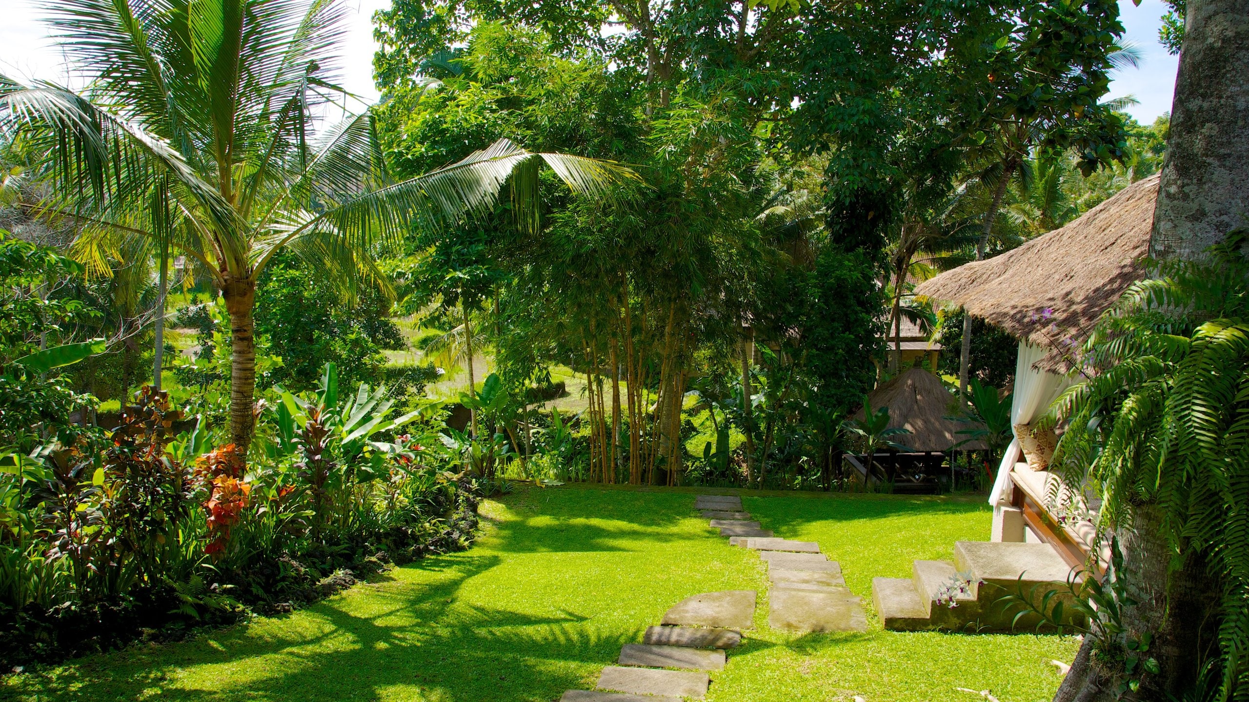 Agung Rai Museum of Art featuring tropical scenes and a garden