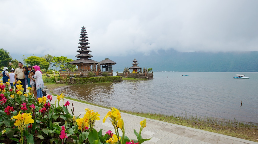 Baturiti featuring wildflowers, a lake or waterhole and heritage elements