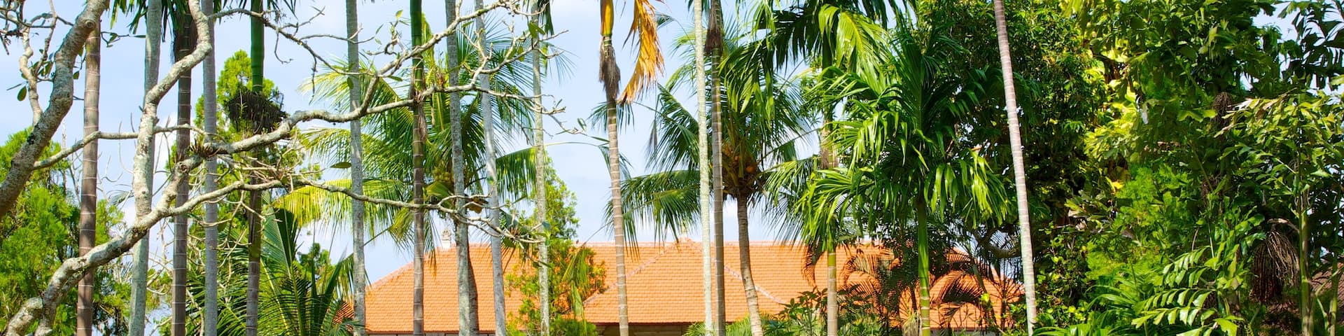Museum Puri Lukisan featuring a park, a pond and a luxury hotel or resort