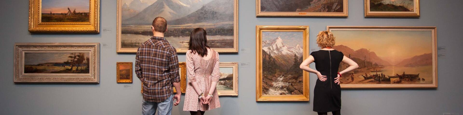 Glenbow Museum which includes interior views and art as well as a small group of people