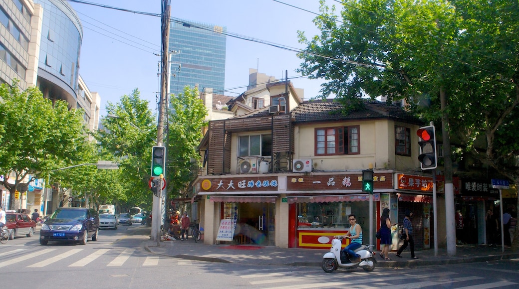 French Concession showing street scenes and a city