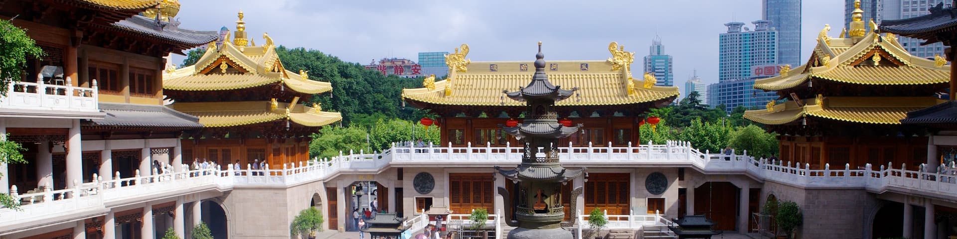 Jing An Temple mit einem Tempel oder Andachtsstätte und religiöse Elemente