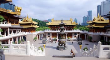 Jing An Temple featuring religious aspects and a temple or place of worship