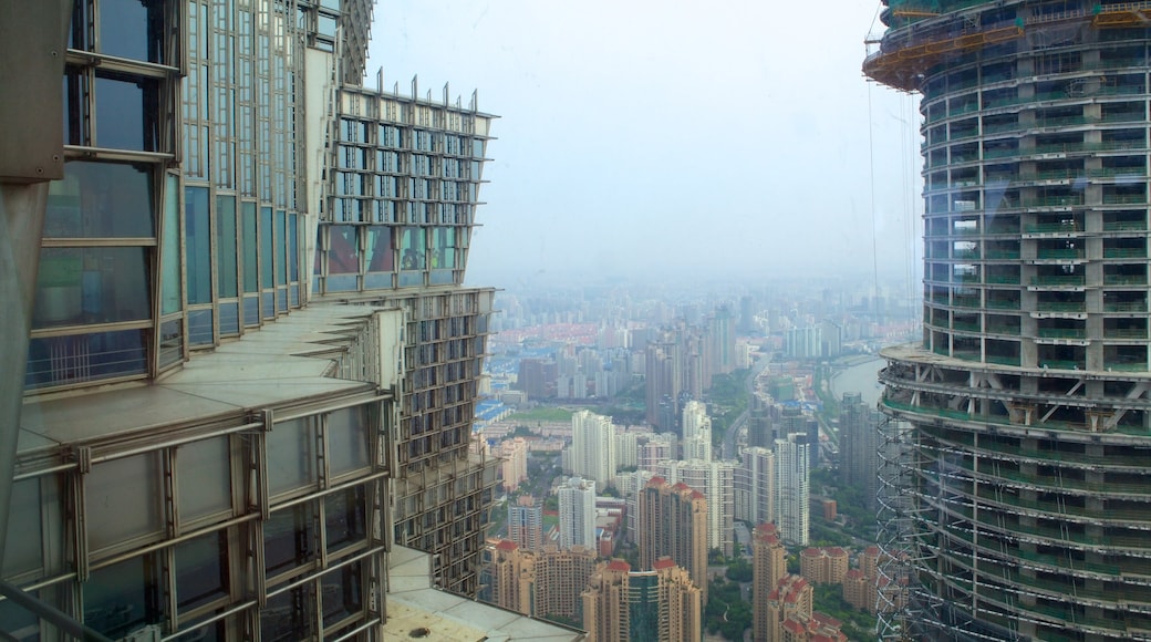 Jin Mao Tower showing central business district and a city