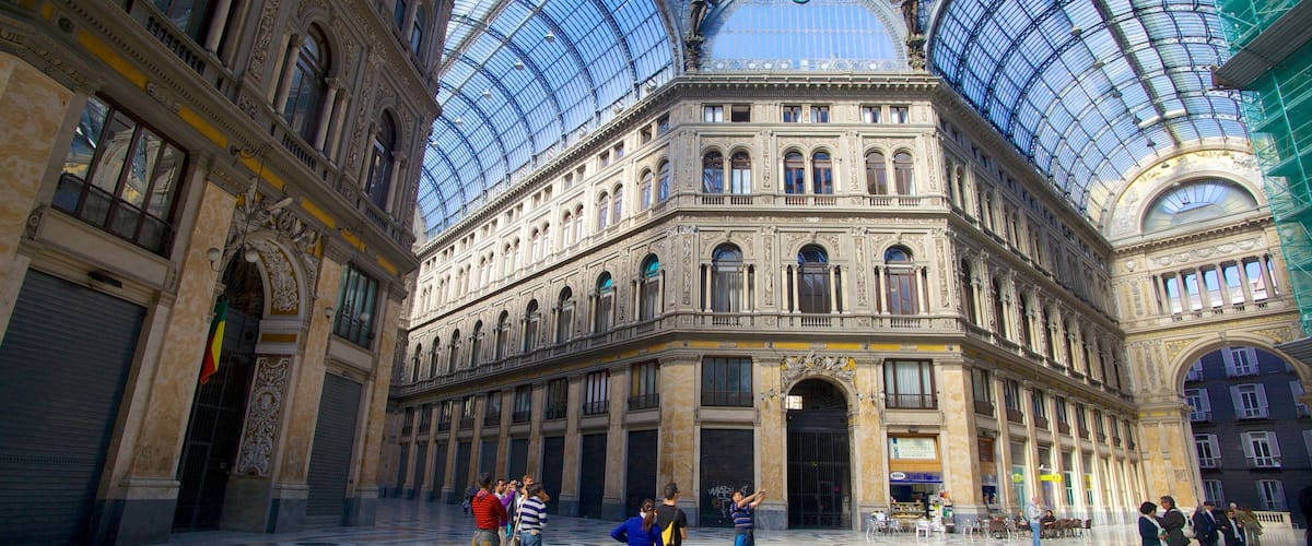 Galleria Umberto which includes interior views as well as a large group of people