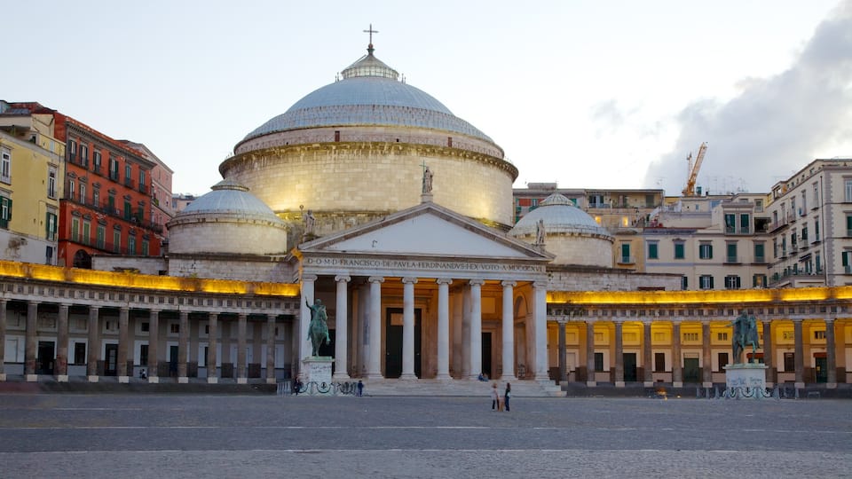 San Francesco di Paola showing a church or cathedral and street scenes