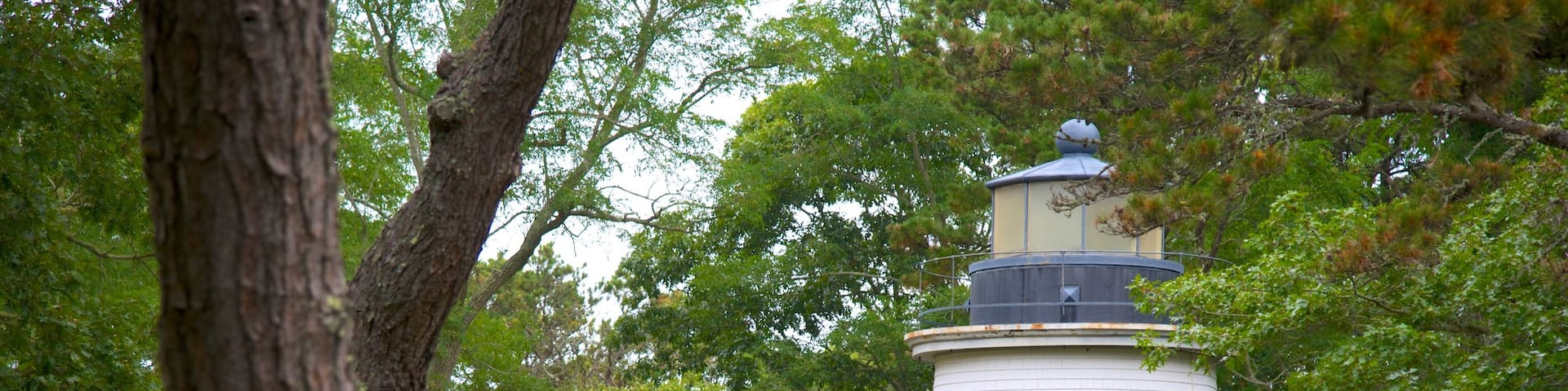 The Three Sisters Lighthouses which includes a lighthouse and a park