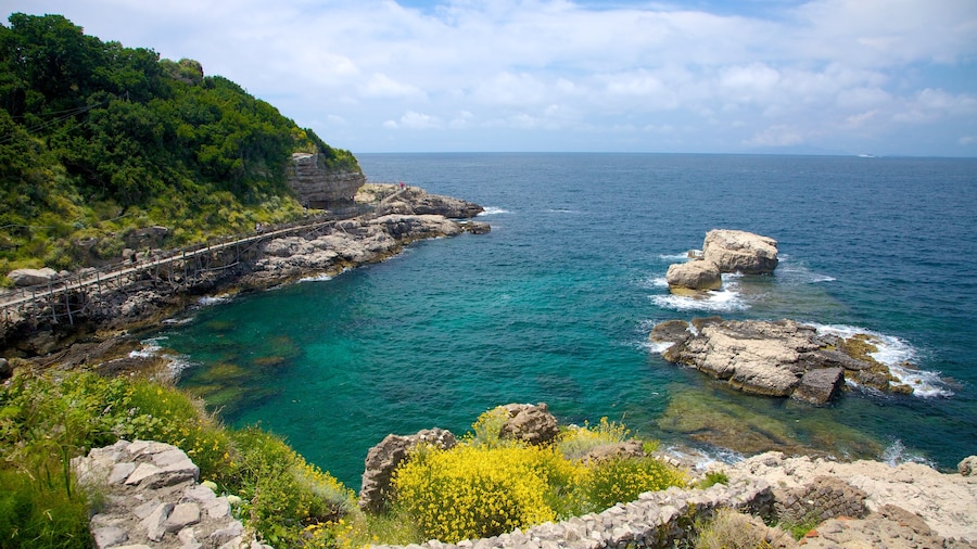 Bains de la Reine Giovanna montrant cĂŽte rocheuse et scĂšnes tropicales
