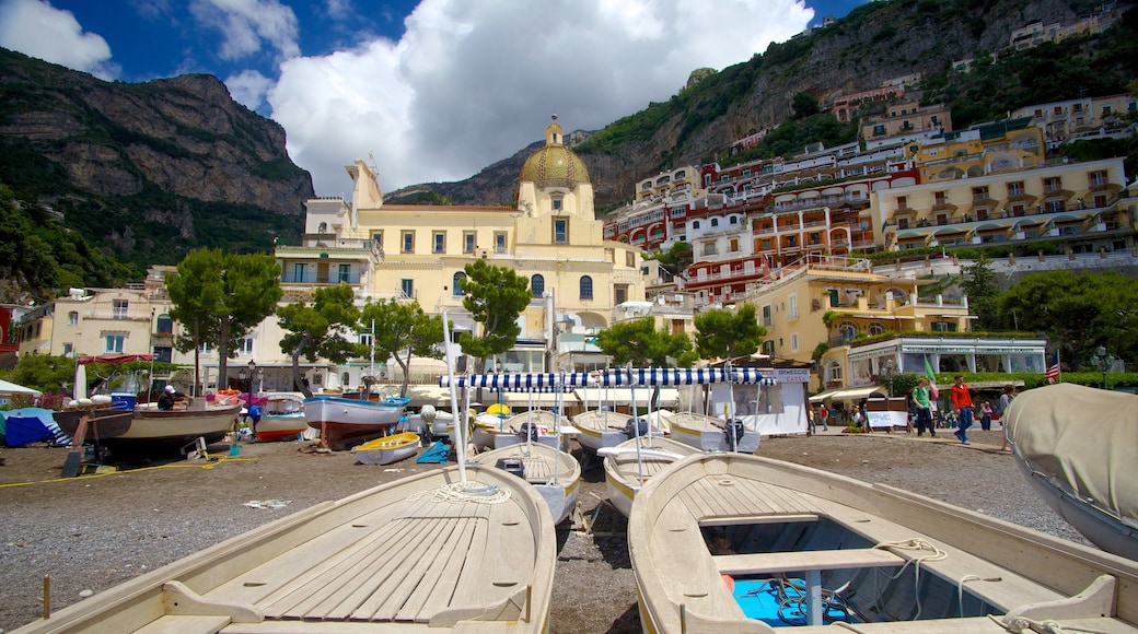 Positano which includes a coastal town