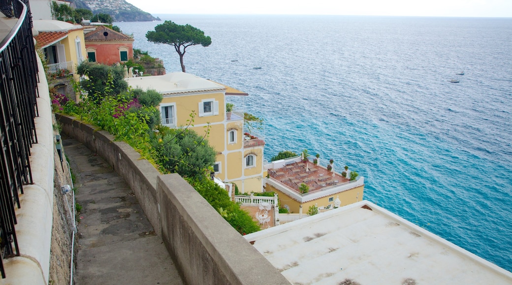 Positano which includes general coastal views and a coastal town