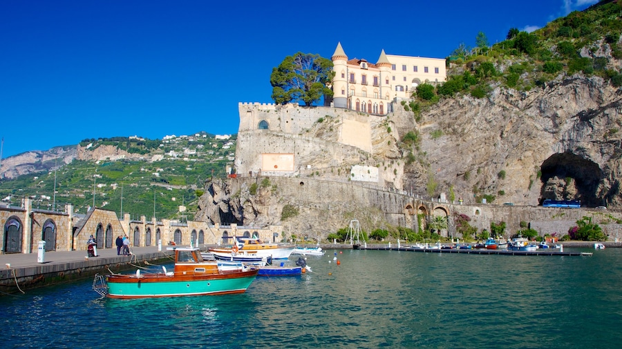 Maiori featuring boating, a coastal town and general coastal views