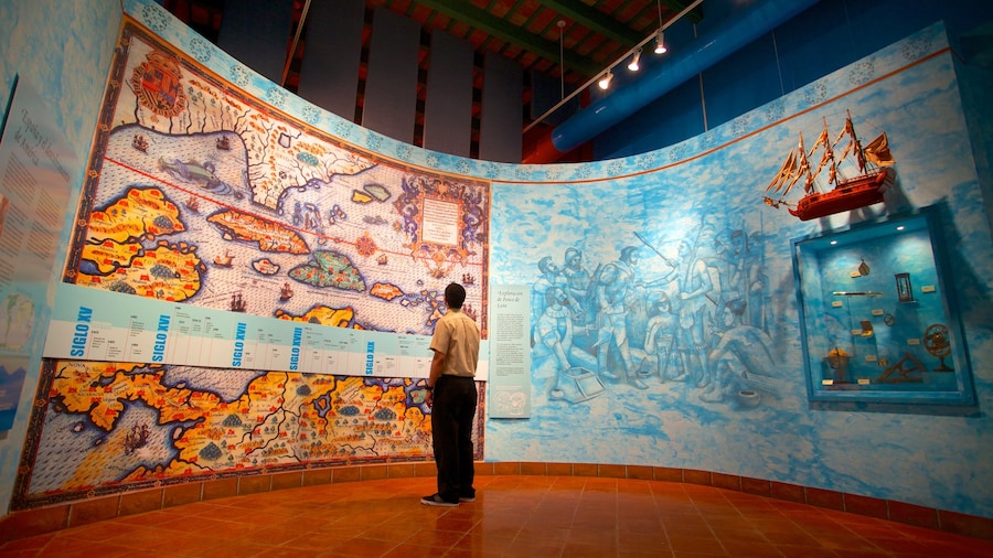Museo de Las Americas featuring interior views as well as an individual male