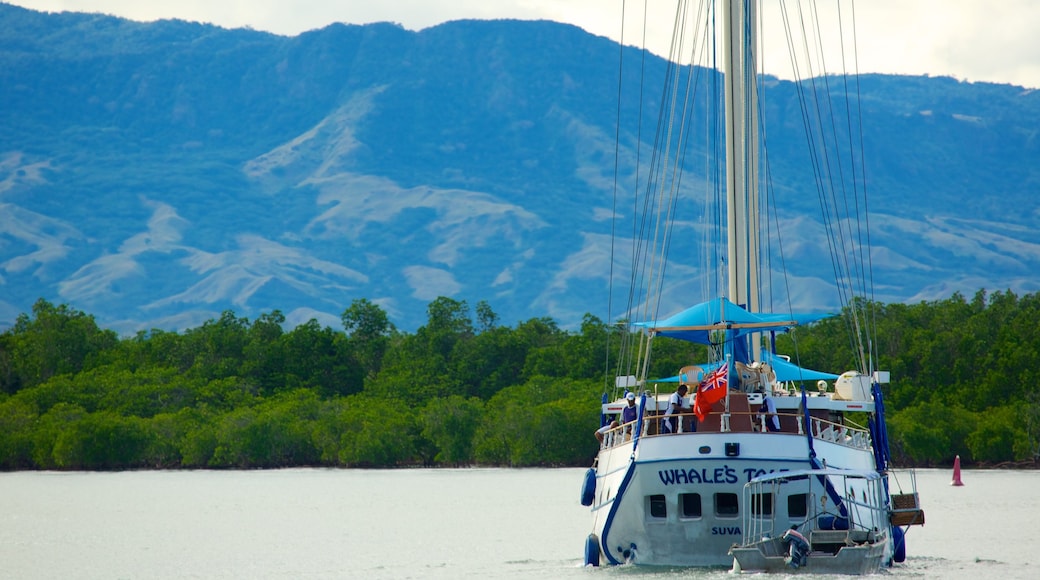 Fiji which includes boating and general coastal views