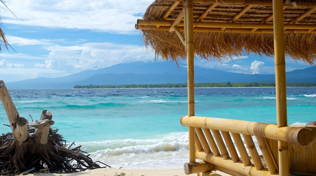 Gili Islands which includes tropical scenes and a sandy beach