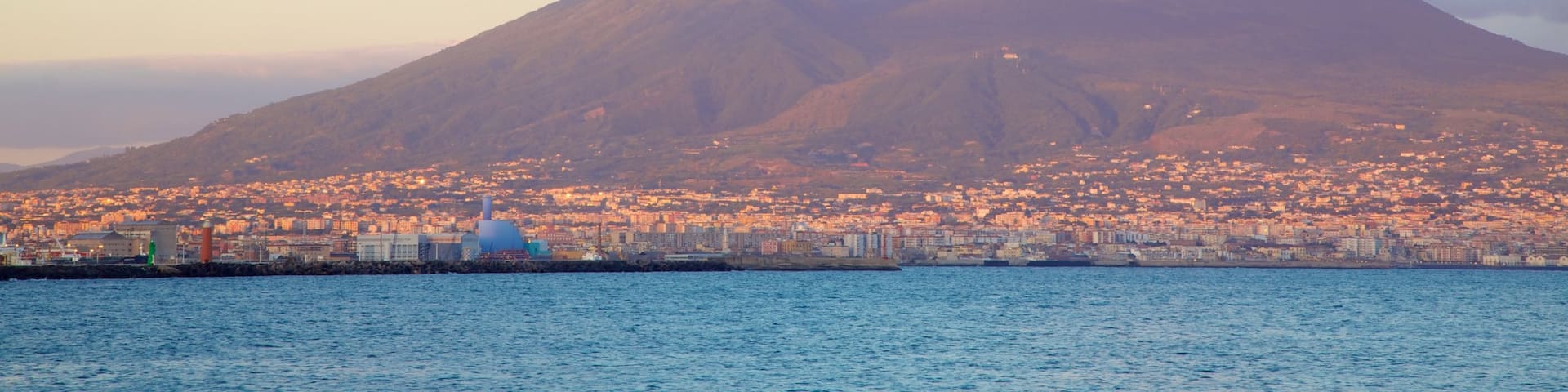 Mount Vesuvius - Pompei which includes mountains, a city and general coastal views