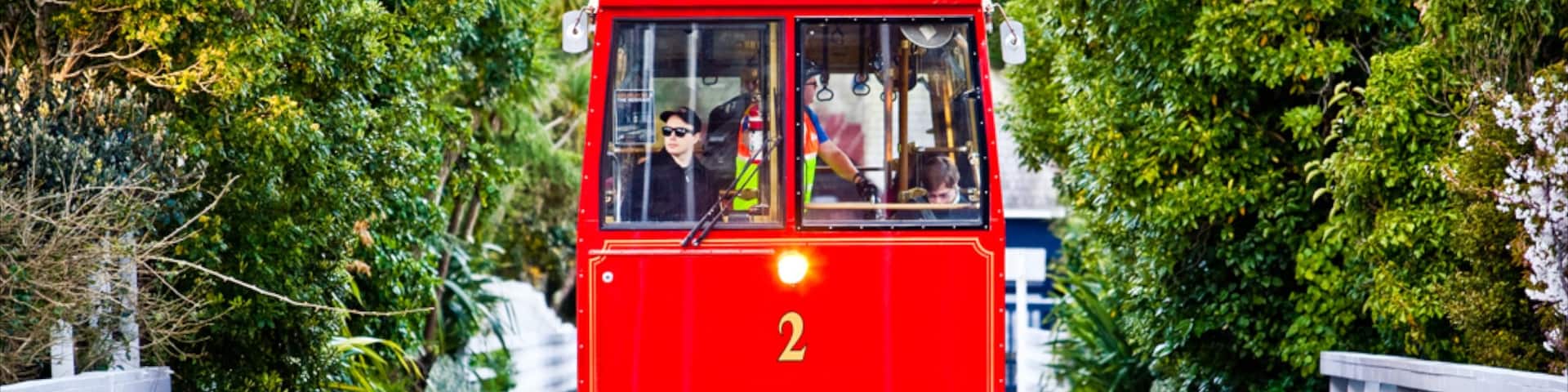Wellington Cable Car das einen Eisenbahnbetrieb