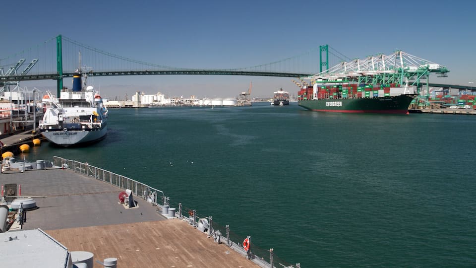 San Pedro montrant marina et navigation