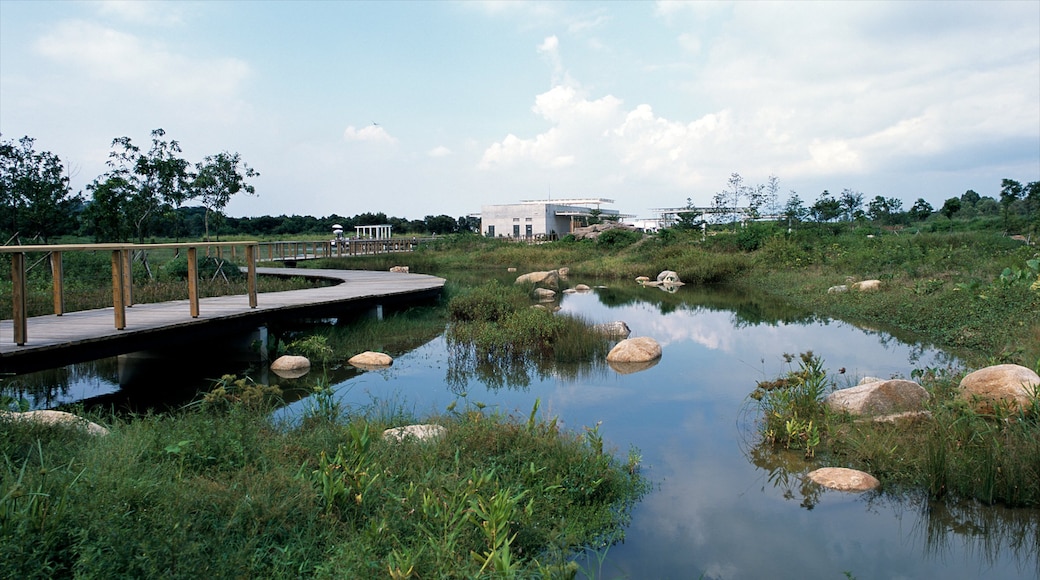 Hong Kong Wetland Park featuring a garden and wetlands