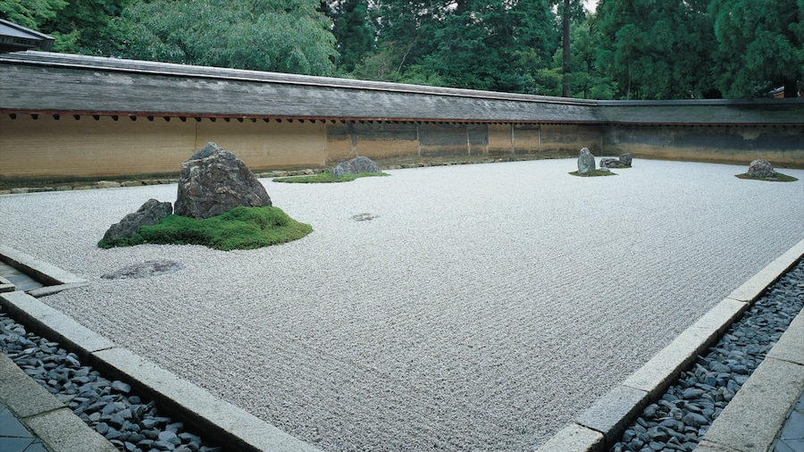 Ryoanji Temple featuring religious aspects and a temple or place of worship