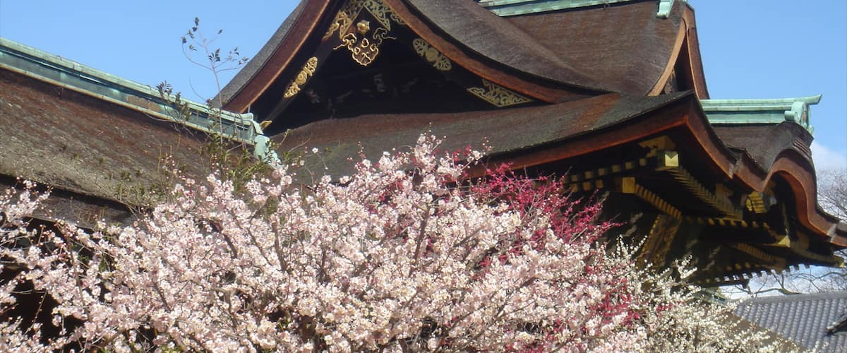 Kyōto which includes heritage architecture and a temple or place of worship