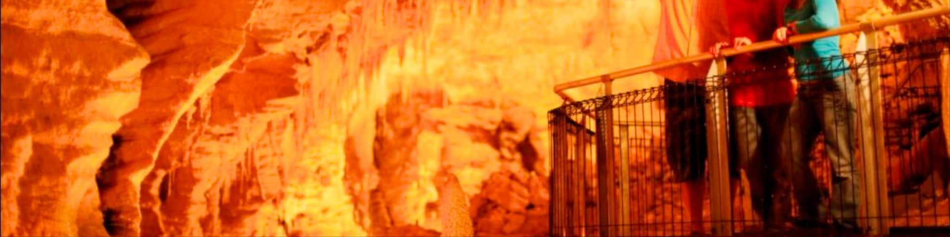 Waitomo Caves featuring interior views, caves and caving