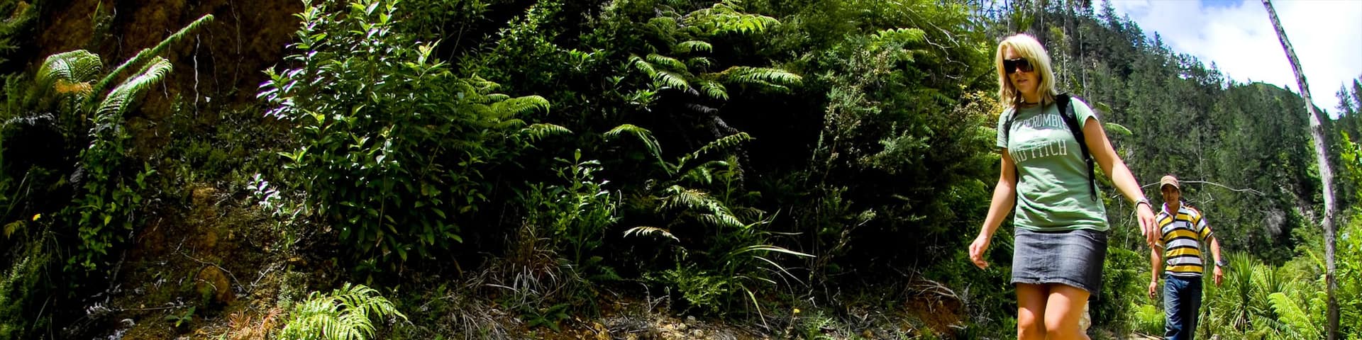 Karangahake Gorge mit einem Wandern oder Spazieren und Eisenbahnbetrieb sowie Paar