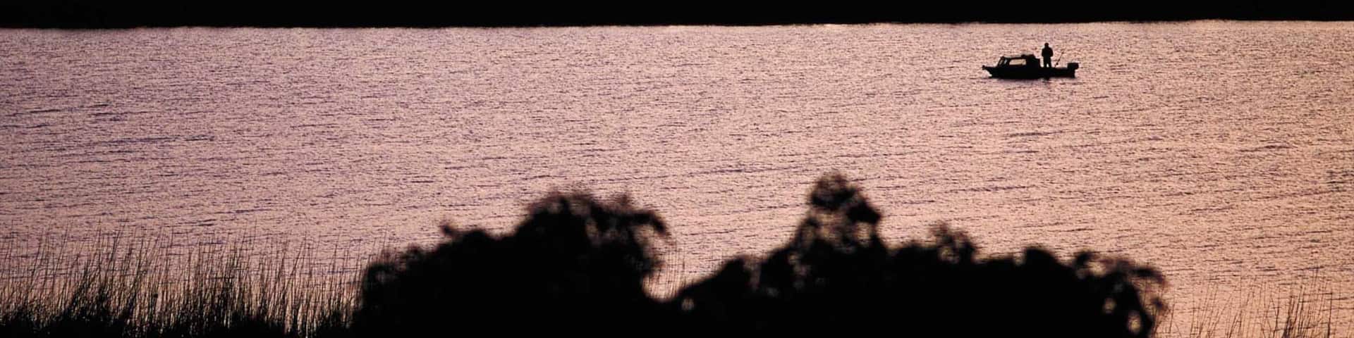 Greater St Lucia Wetland Park showing a park, a coastal town and boating