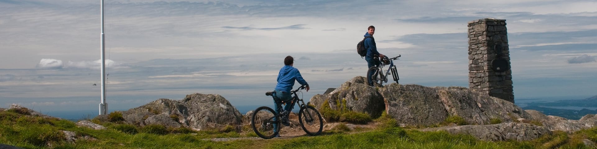 Ulriken Cable Car featuring mountain biking