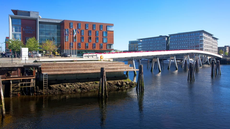 Trondheim featuring a city, a bridge and general coastal views