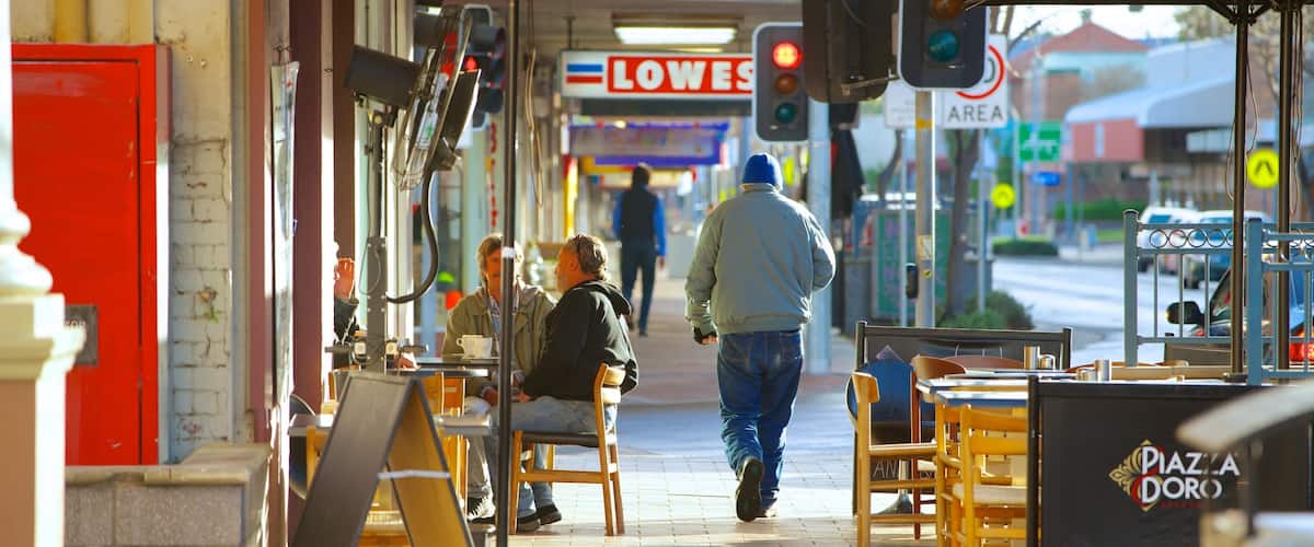 Cessnock showing a city, cafe lifestyle and street scenes