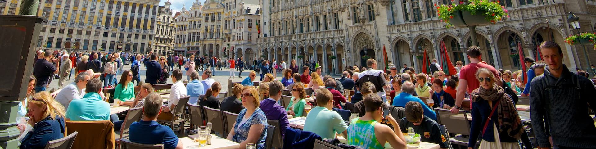 La Grand Place featuring a city, chateau or palace and heritage architecture
