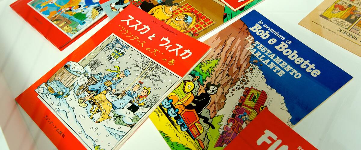 Belgian Comic Strip Center showing signage