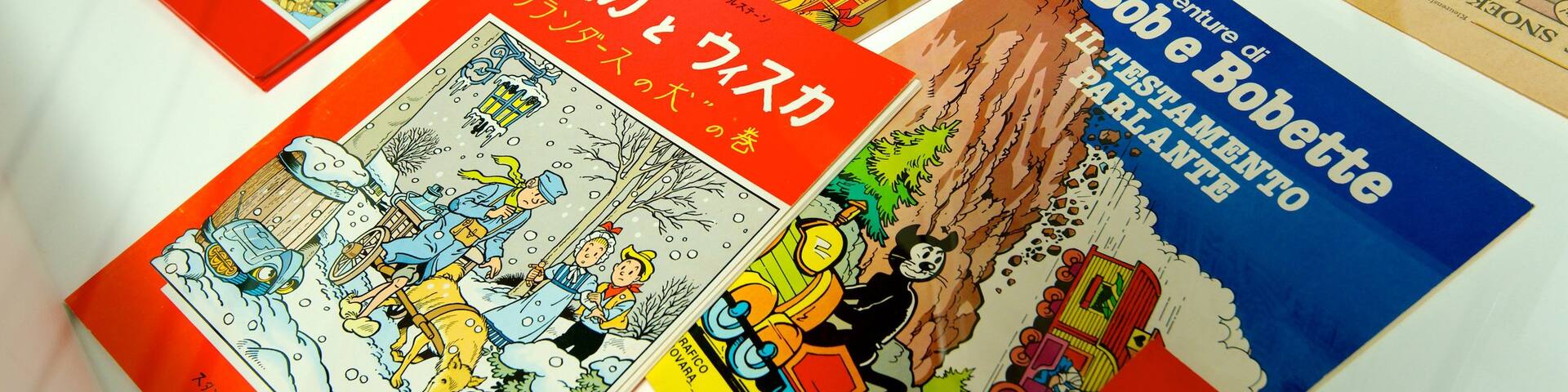 Belgian Comic Strip Center showing signage