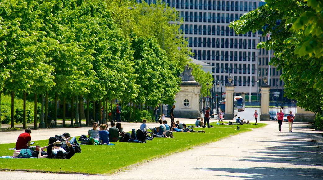 Parque de Bruselas ofreciendo picnic, una ciudad y jardín