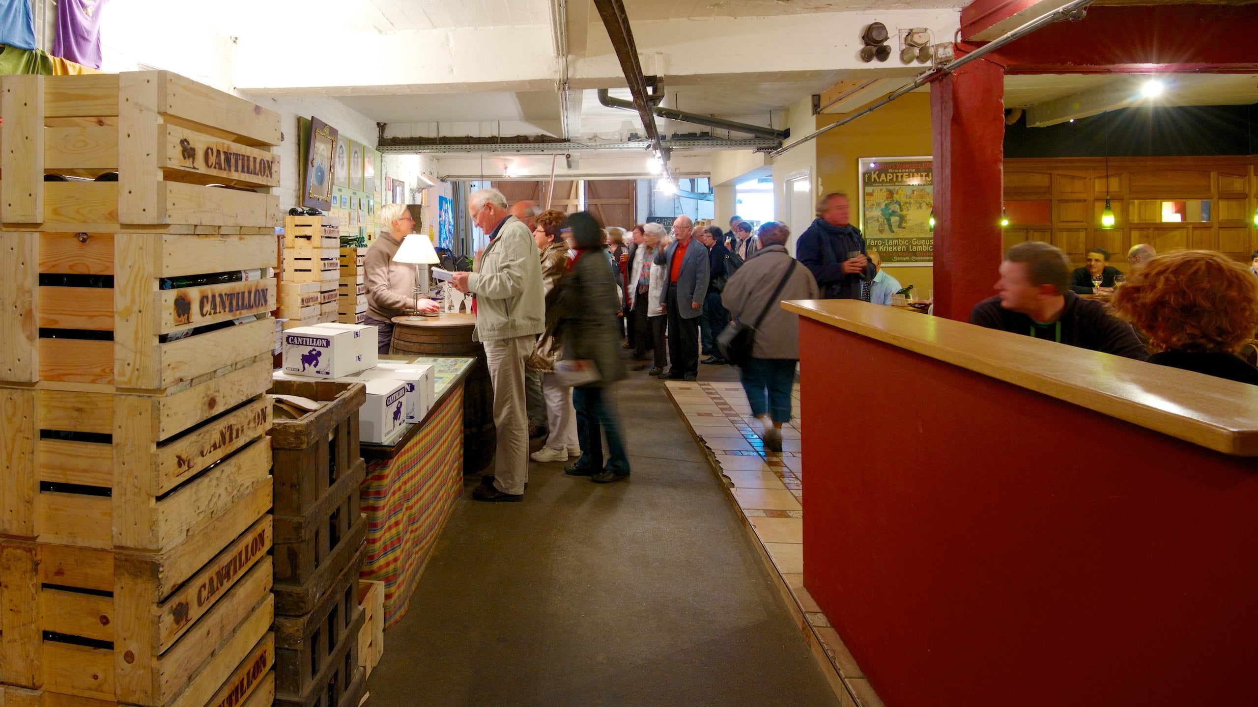 Anderlecht showing interior views as well as a large group of people