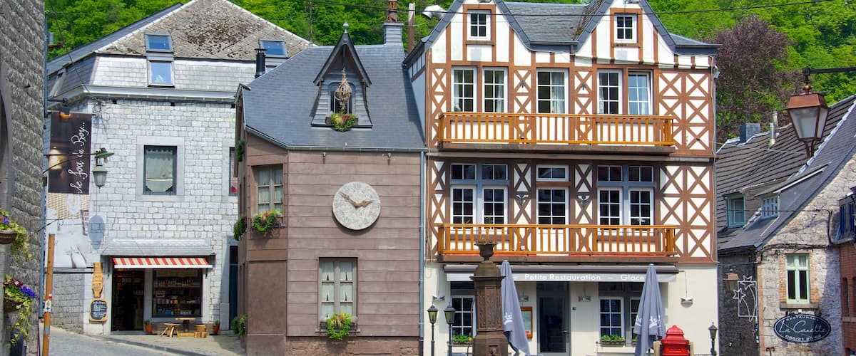 Durbuy featuring a small town or village, a house and street scenes