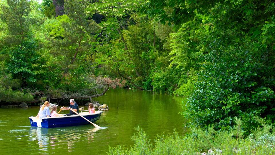 Palmengarten featuring a garden, a river or creek and boating