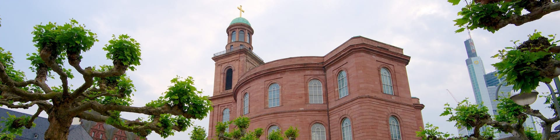 St. Paul\'s Church which includes a city, a church or cathedral and religious elements