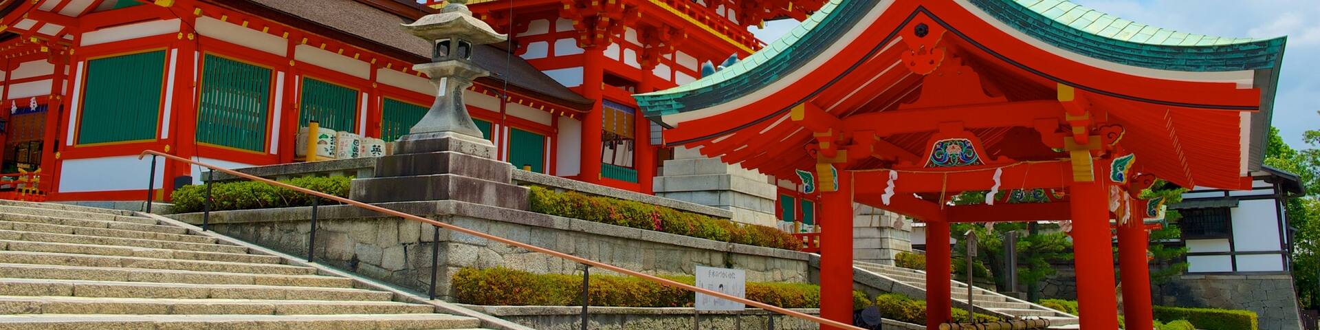 Fushimi Inari Shrine featuring heritage architecture, a temple or place of worship and religious elements
