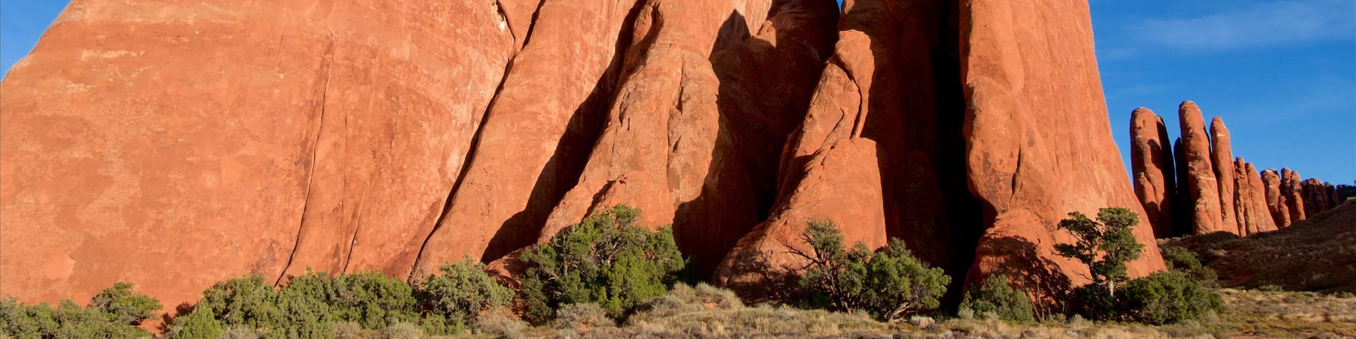 Sand Dune Arch featuring a gorge or canyon