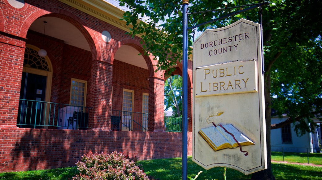 Downtown Cambridge showing signage