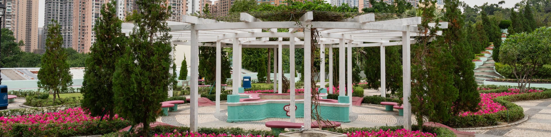 Carmel Garden featuring a city, flowers and a park