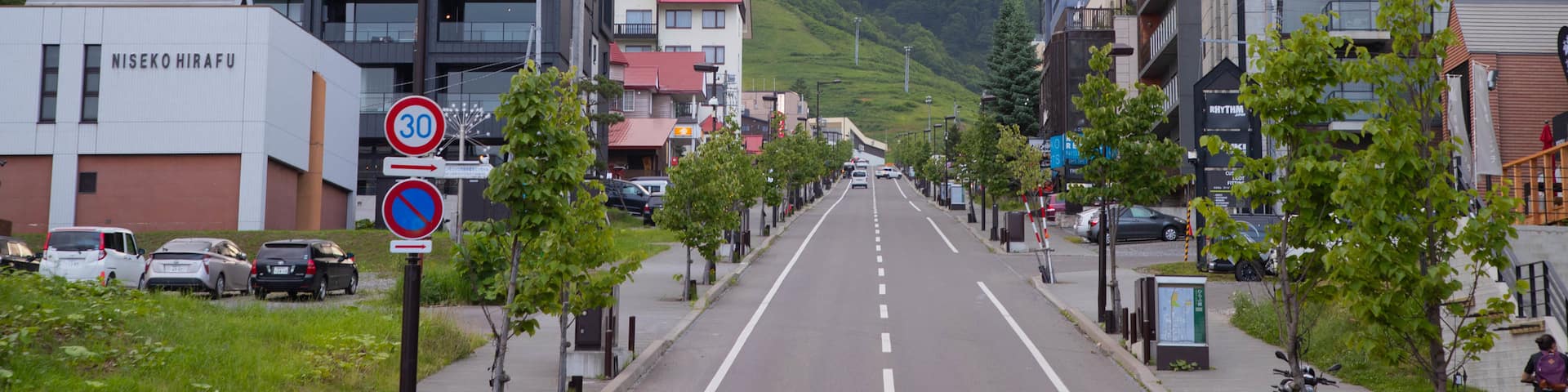 Niseko which includes a small town or village