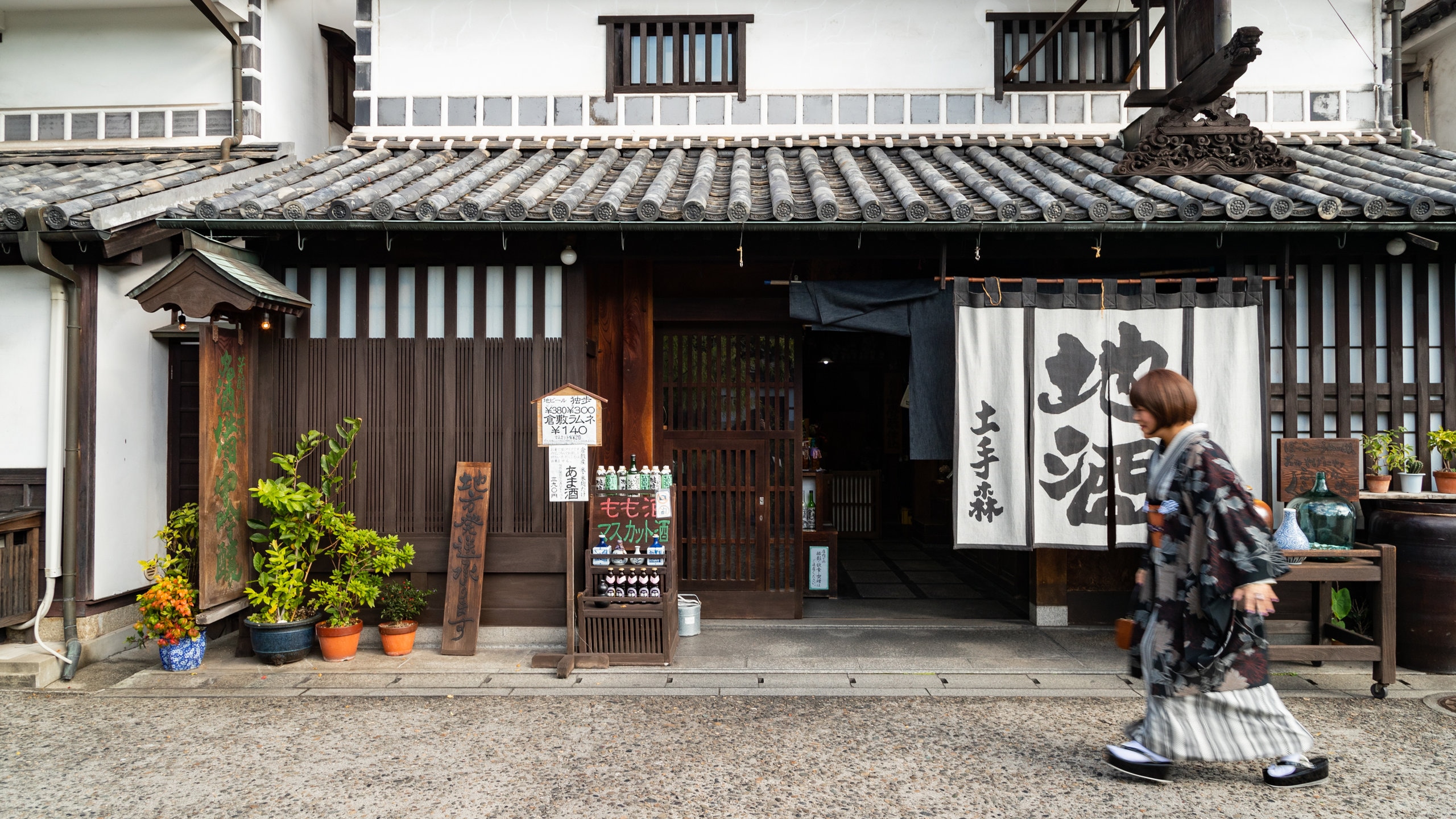 Bikan Historical Area featuring street scenes as well as an individual femail