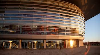 Copenhagen featuring modern architecture and a sunset