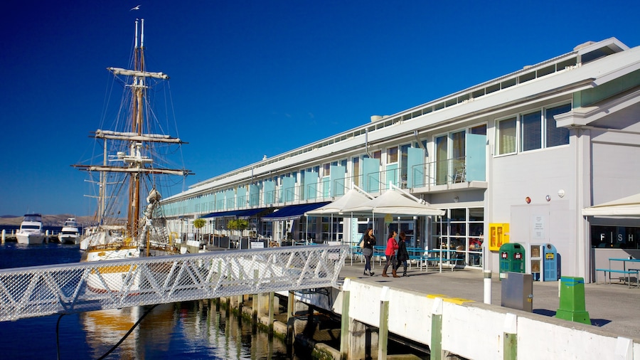 Constitution Dock which includes sailing, a coastal town and a bay or harbour