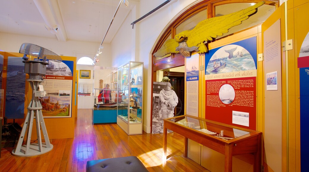 Maritime Museum of Tasmania featuring interior views