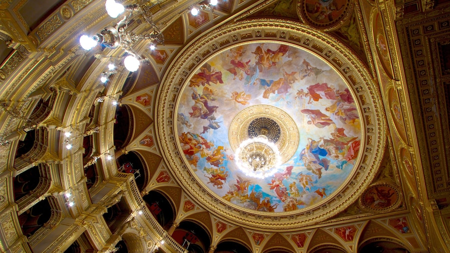 Opéra d\'état hongrois montrant scènes de théâtre et vues intérieures
